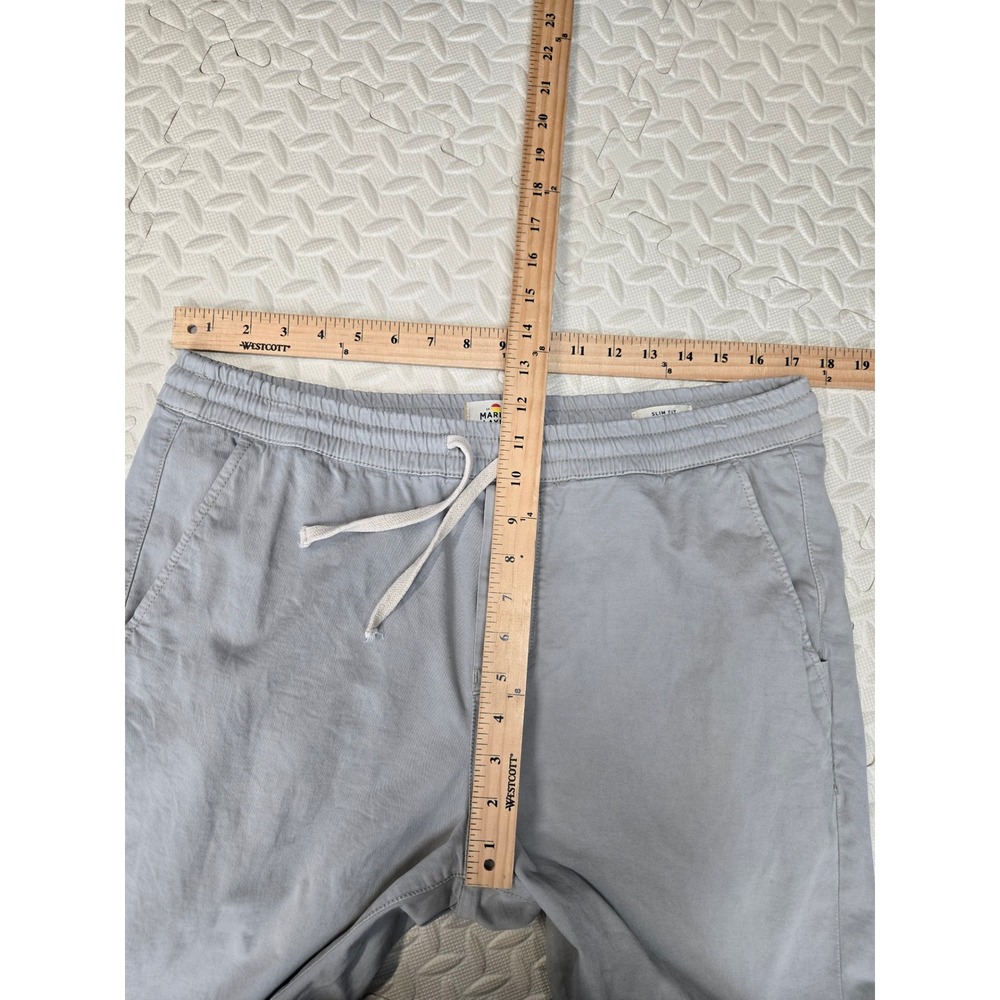 Marine Layer Mens Slim Fit Jogger Pants Grey Organic Cotton Stretch Large - Picture 9 of 11